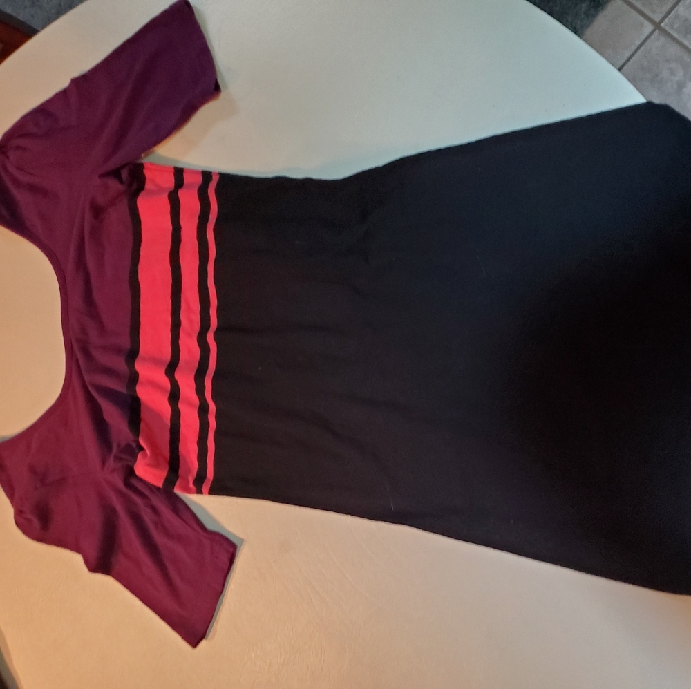 Black pink and purple dress